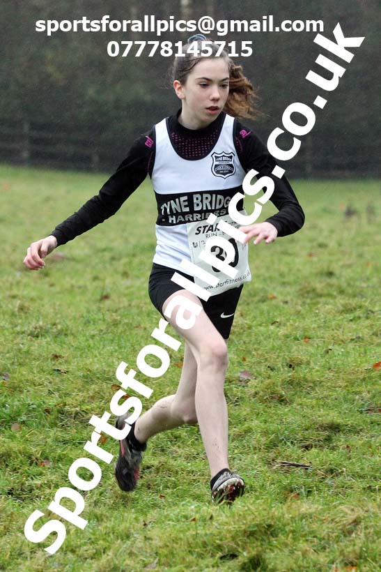Girls under-13s, NECAA Junior Cross Country Relays, Thornley Farm, Peterlee, Saturday, December 12th. Photo: David T. Hewitson/Sports for All Pics